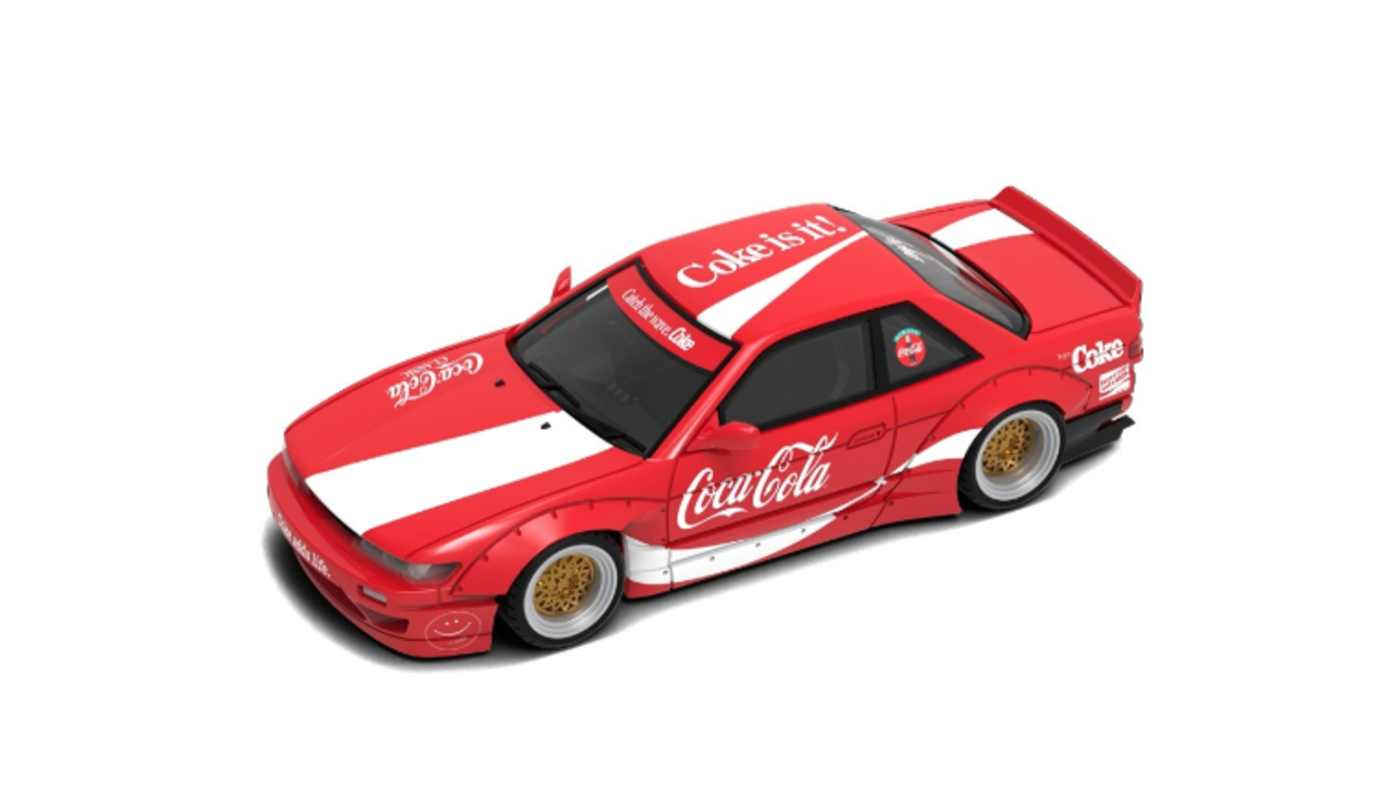 1/64 INNO64 x TOYEAST 64 COCA-COLA NISSAN SILVIA S13 ROCKET BUNNY V2 Diecast Car Model 