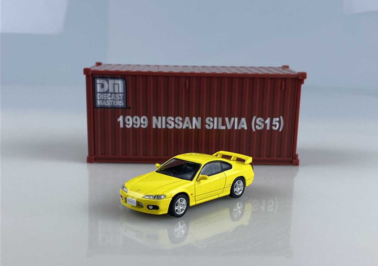 1/64 DieCast Master  Nissan Silvia S15 Yellow LHD Red Container (Red Container)