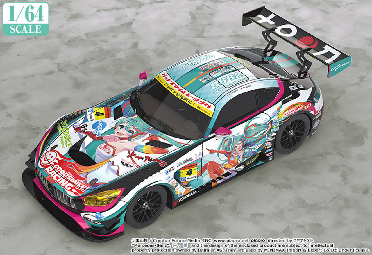  1/64 GOOD SMILE HATSUNE MIKU AMG 2016 SUPER GT ver. Diecast Car Model