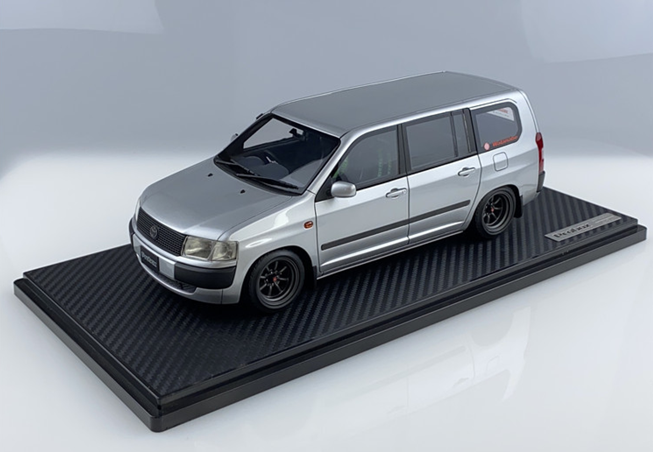 1/18 Ignition Model Toyota Probox GL (NCP51V) Silver with Watanabe-Wheel Resin Car Model