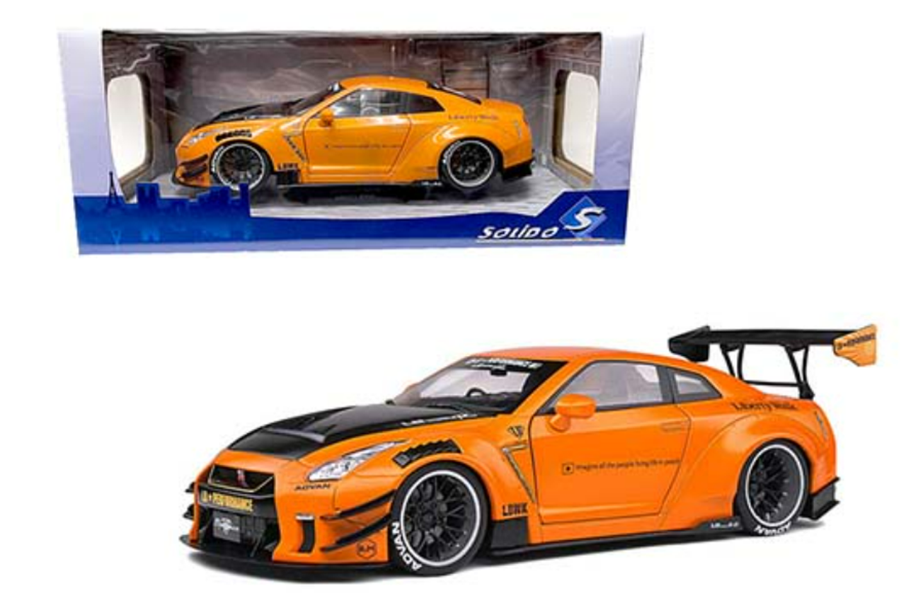 1/18 Nissan Skyline GT-R GTR R35 LB Works Liberty Works LBWK Type 2 (Orange  Metallic) Diecast Car Model