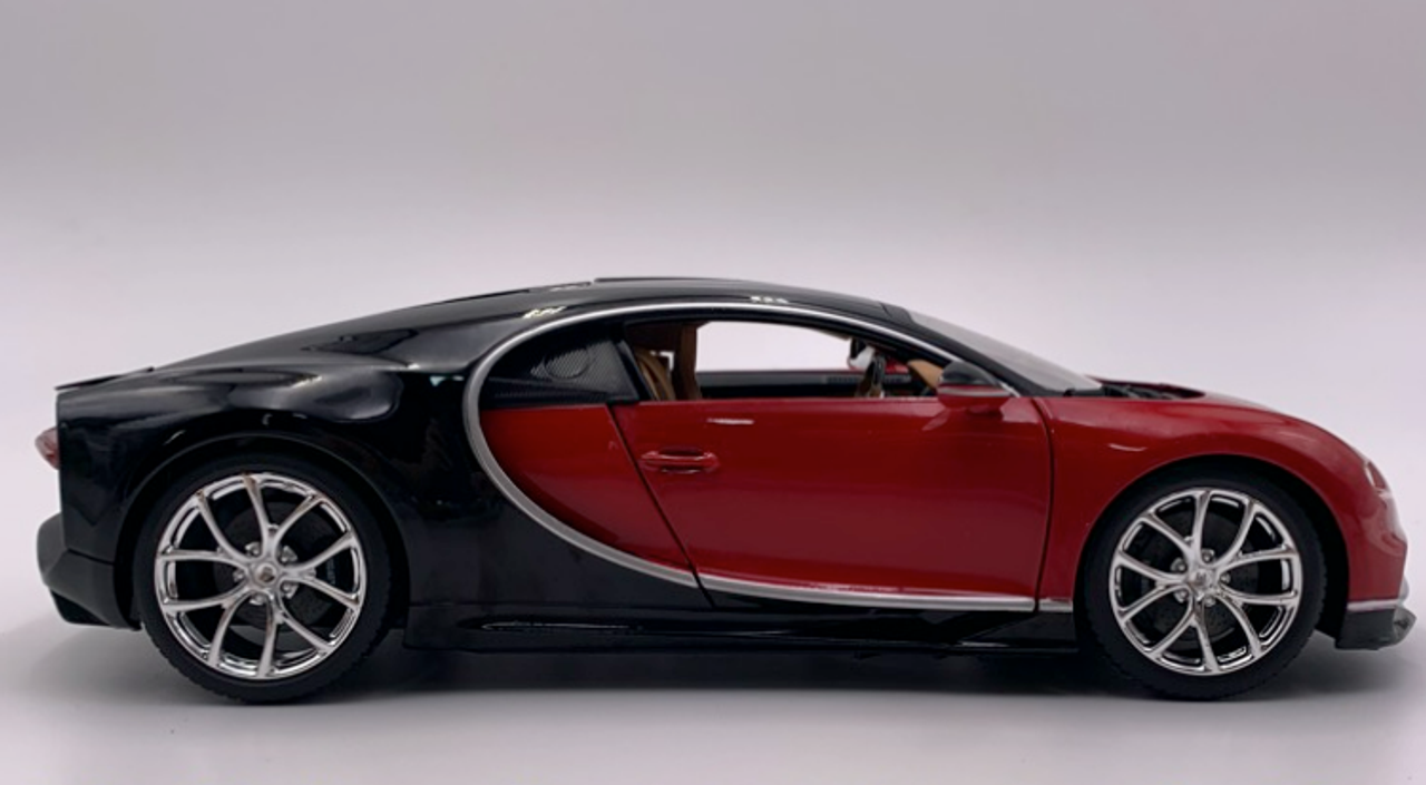 1/18 bburago Bugatti Plus Bugatti Chiron Black/Red