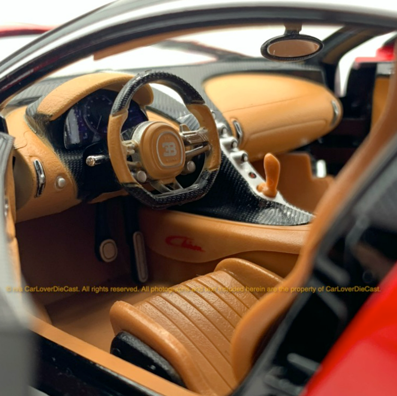 1/18 bburago Bugatti Plus Bugatti Chiron Black/Red