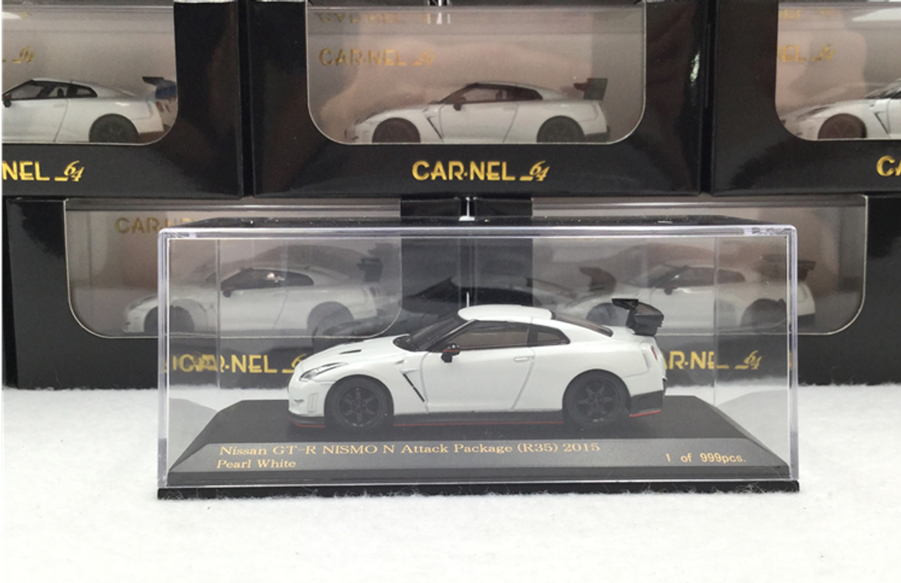  1/64 Carnel Nissan GT-R NISMO N Attack Package (R35) 2015(Pearl White) Limit 999Pcs 