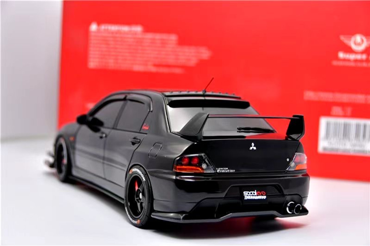 1/18 Super A SuperA Mitsubishi Evo 9 Evo9 Evo IX 9th Generation RA Ralliart (Black) Modified Edition Diecast Car Model Limited 666 Pieces