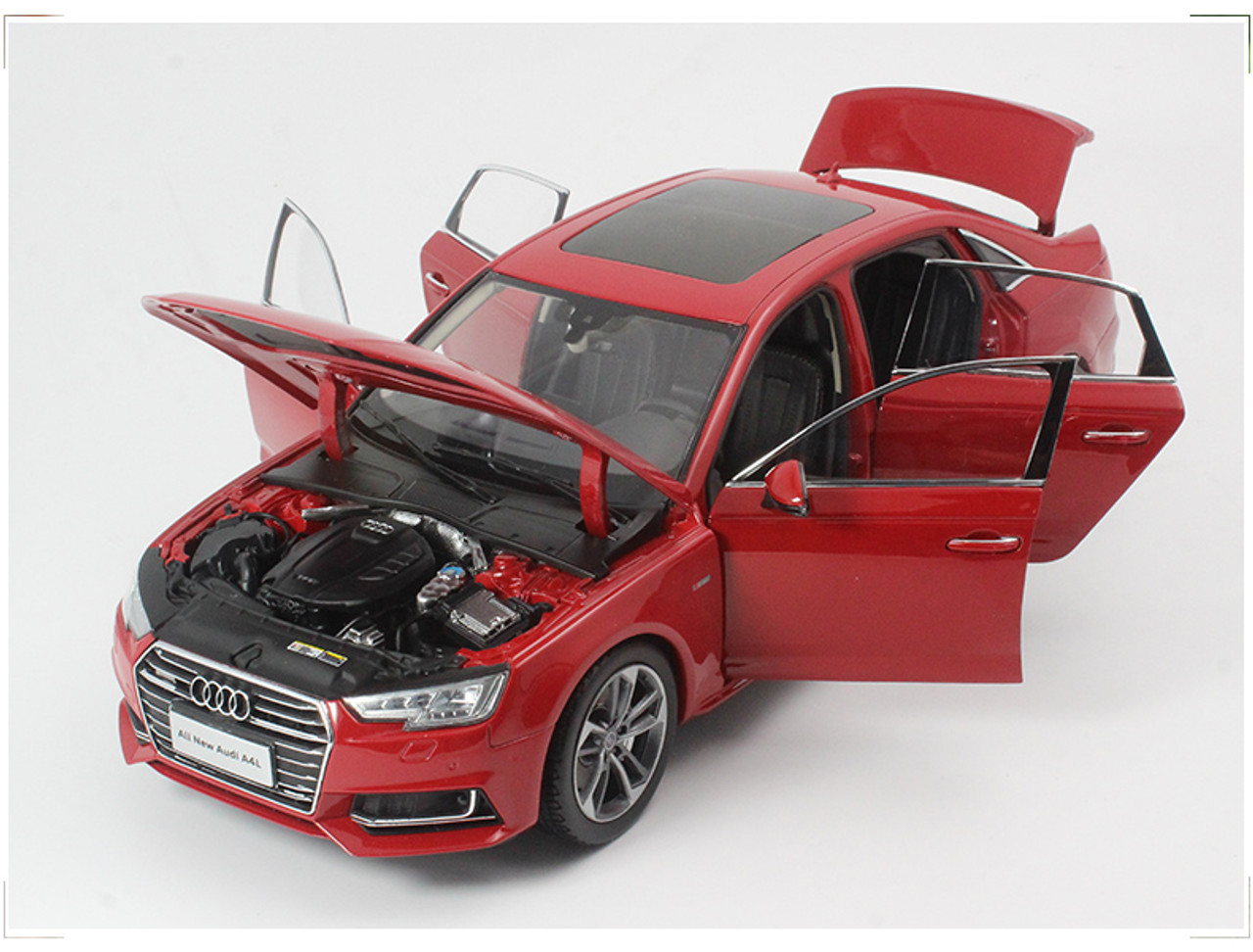 1/18 Dealer Edition Audi A4 A4L (Red) B9 (Typ 8W; 2016–present) Diecast Car Model