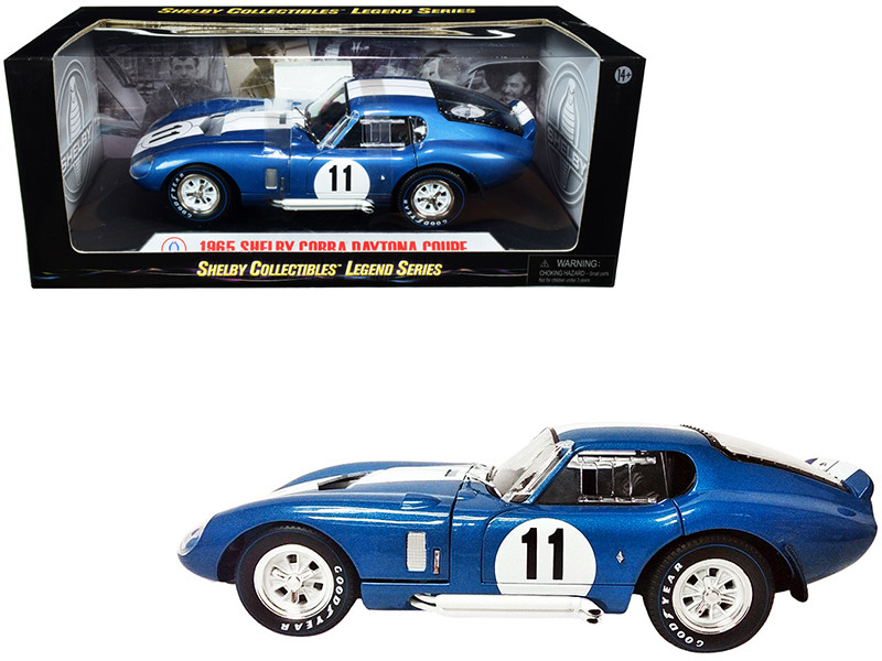 1965 Shelby Cobra Daytona Coupe #11 Blue Metallic with White