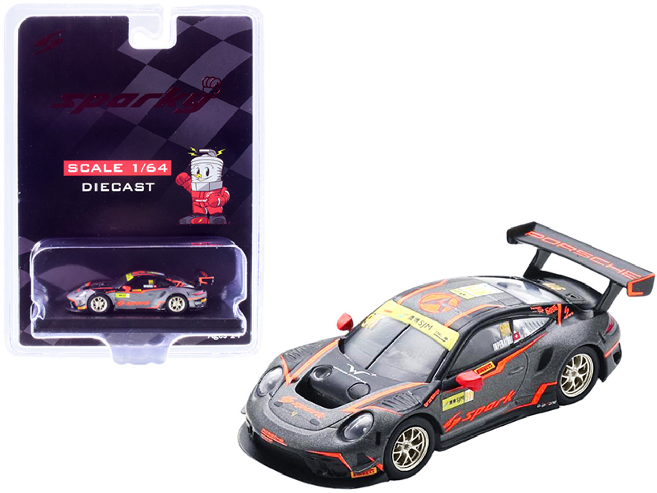 Porsche 911 GT3 R #911 Alexandre Imperatori "Absolute Racing" FIA GT World Cup Macau (2019) 1/64 Diecast Model Car by Sparky