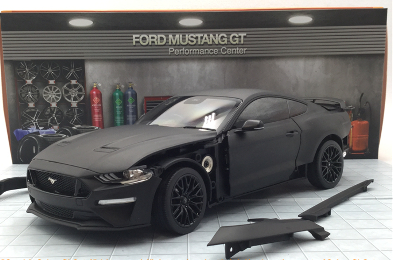  1/18 DiecastMaster 2019 Mustang Kona  Matte Black Diecast Car Model (right Hand Drive ) 