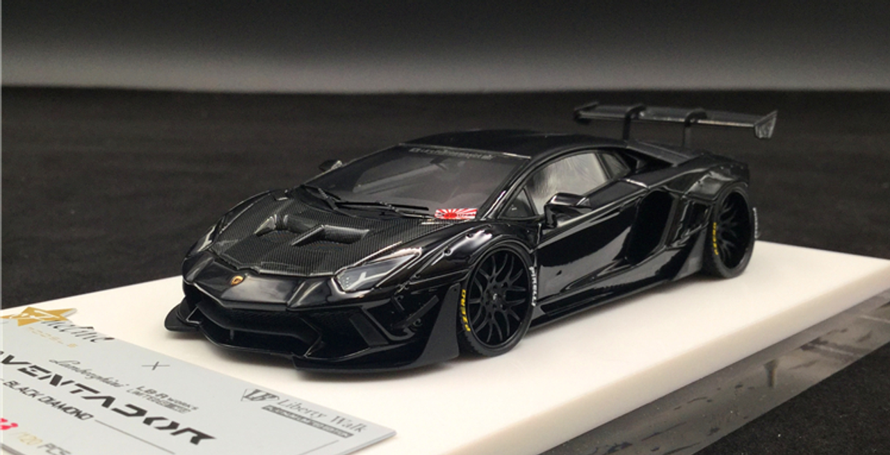 1/43 Fuelme Lamborghini Aventador Roadster LB Works 50th Anniversary (BLACK) Diecast Car Model