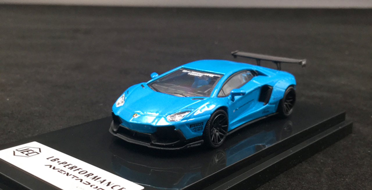  1/64 JEC  LB works Lamborghini Aventador LP700-4 Pearl Blue Diecast Car Model