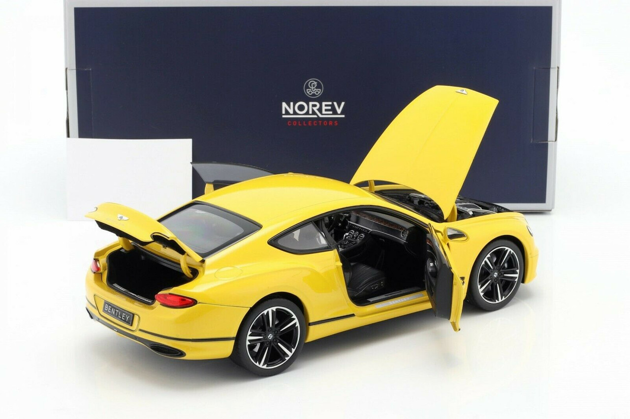1/18 Norev 2018 Bentley Continental GT (Monaco Yellow) Diecast Car Model