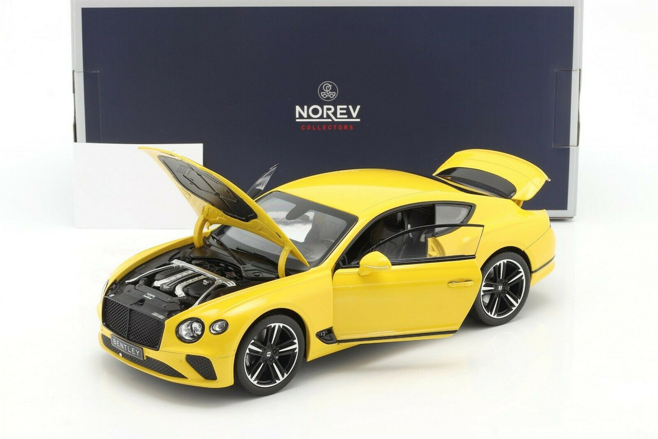 1/18 Norev 2018 Bentley Continental GT (Monaco Yellow) Diecast Car Model