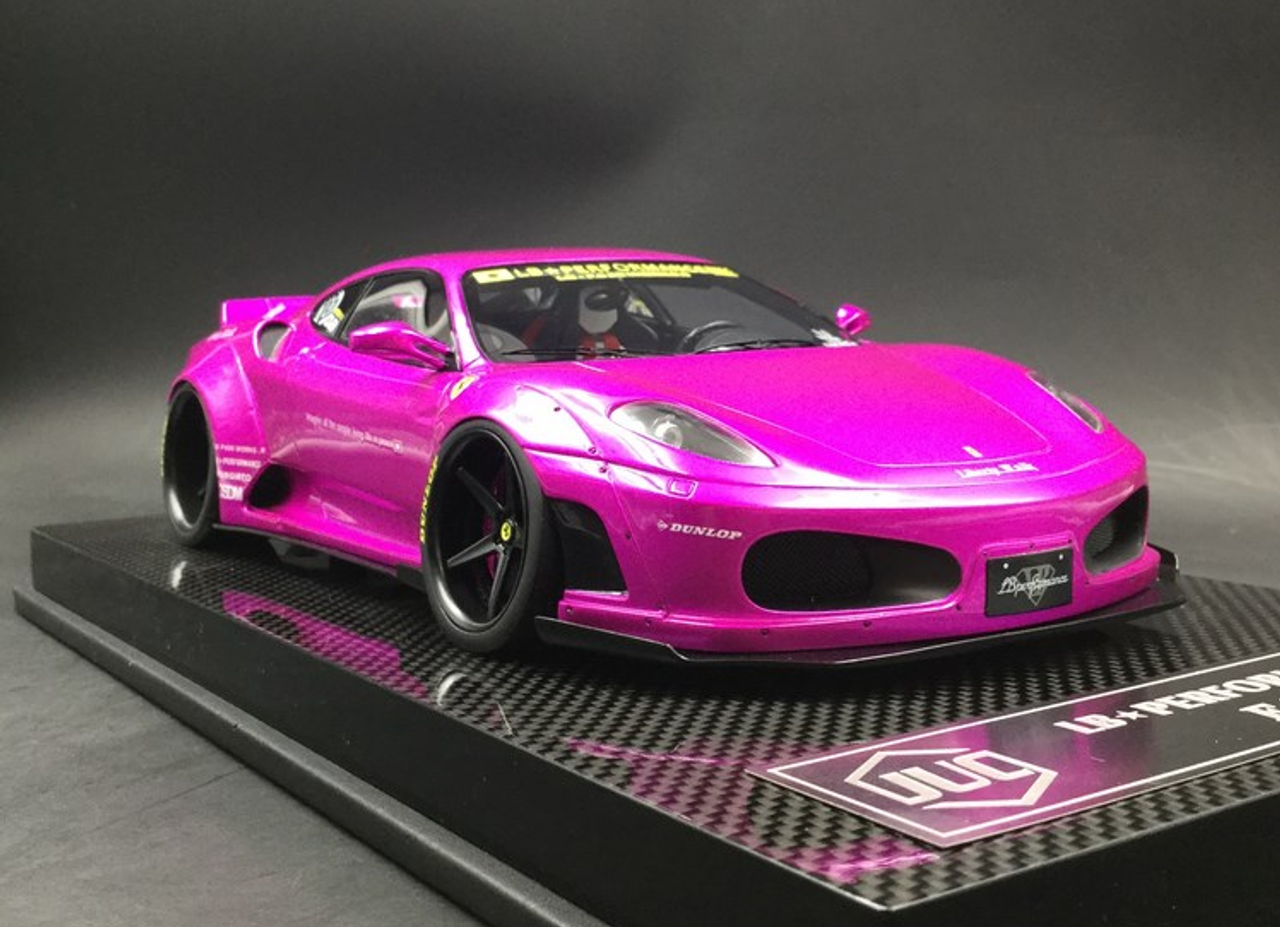 1/18 JUC LB Works Ferrari F430 Metallic Pink with Carbon Fiber base Limit 5  Pieces