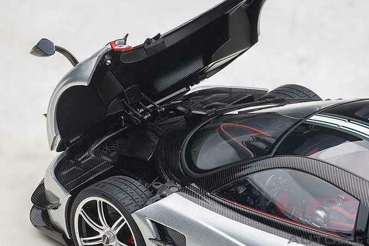 1/18 AUTOart Pagani Huayra BC in Grigio Mercur Silver Carbon Car