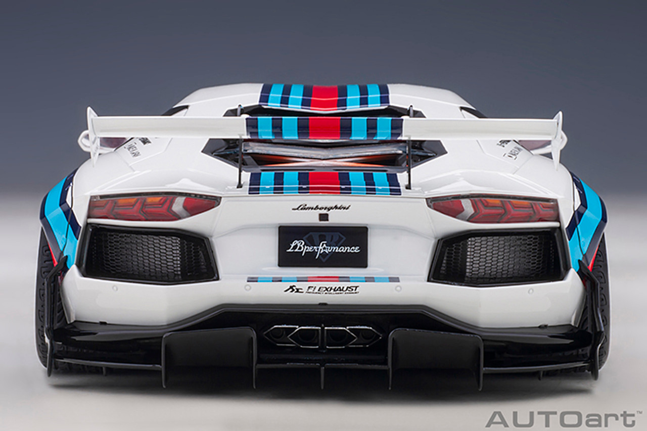 1/18 AUTOart Lamborghini Aventador Liberty Walk LB-Works (Martini Livery) Limited Edition Model Car