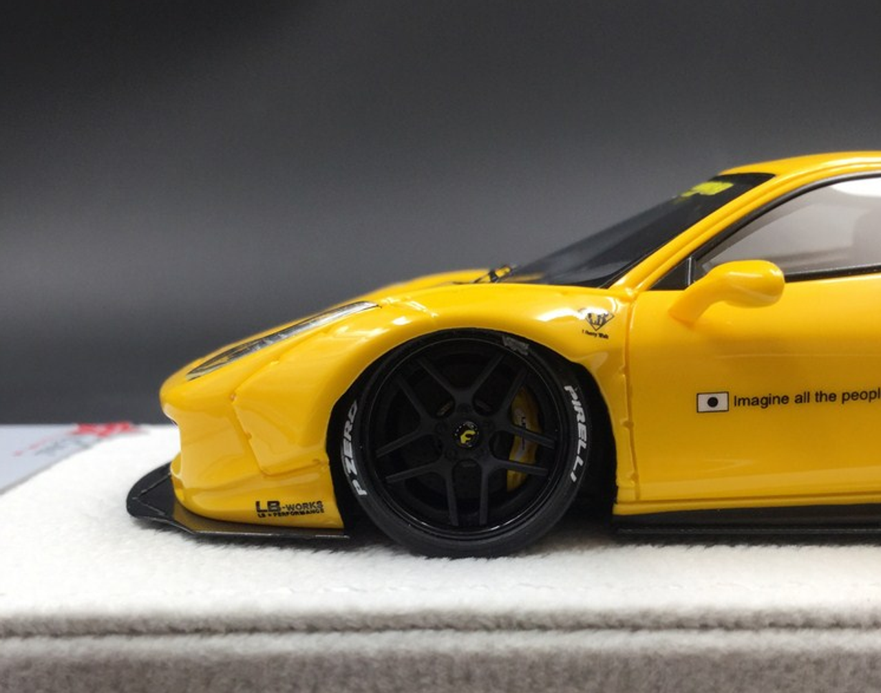  1/43 Fuelme Lamborghini Aventador Liberty Walk 458 Yellow