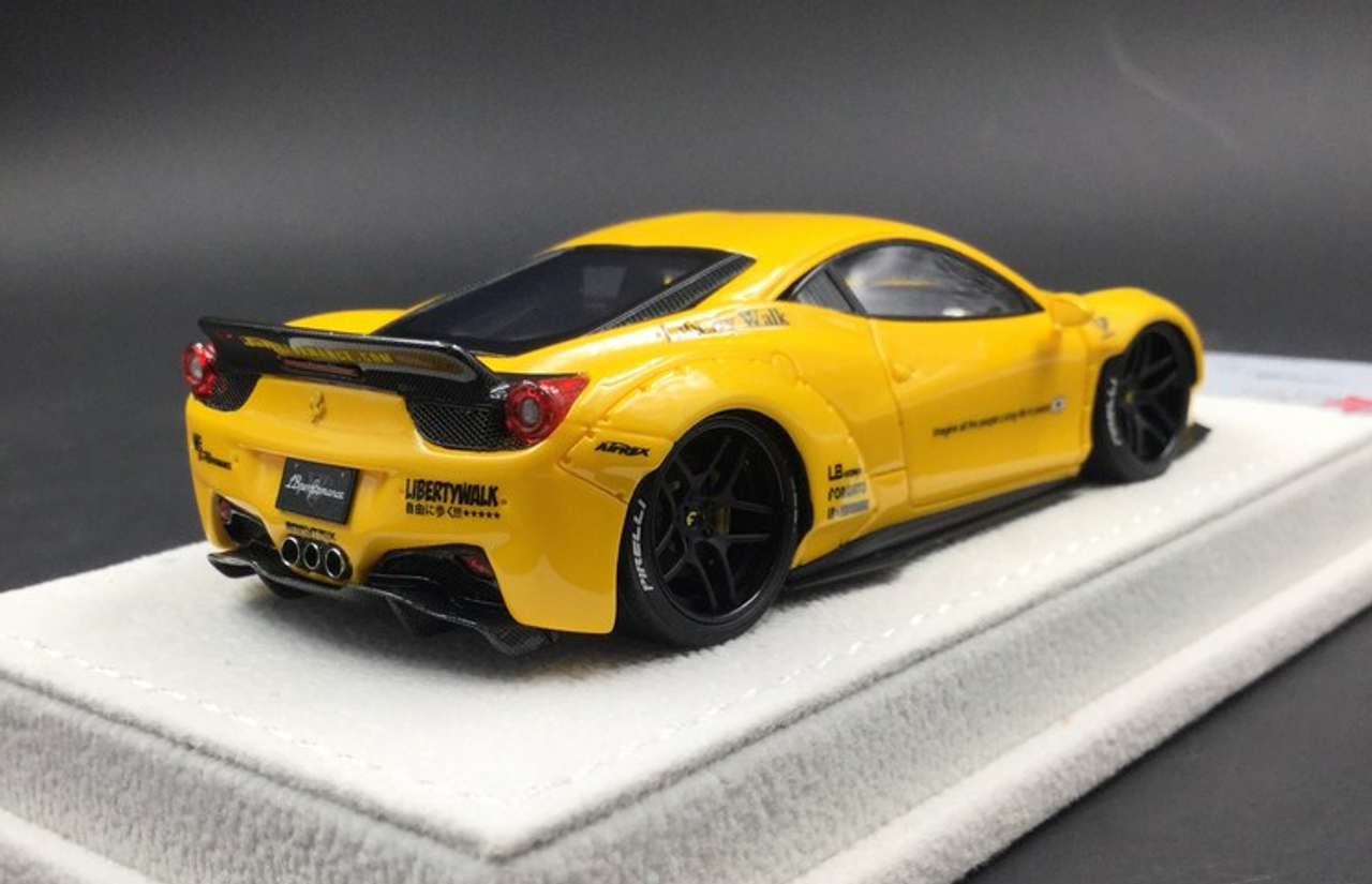  1/43 Fuelme Lamborghini Aventador Liberty Walk 458 Yellow