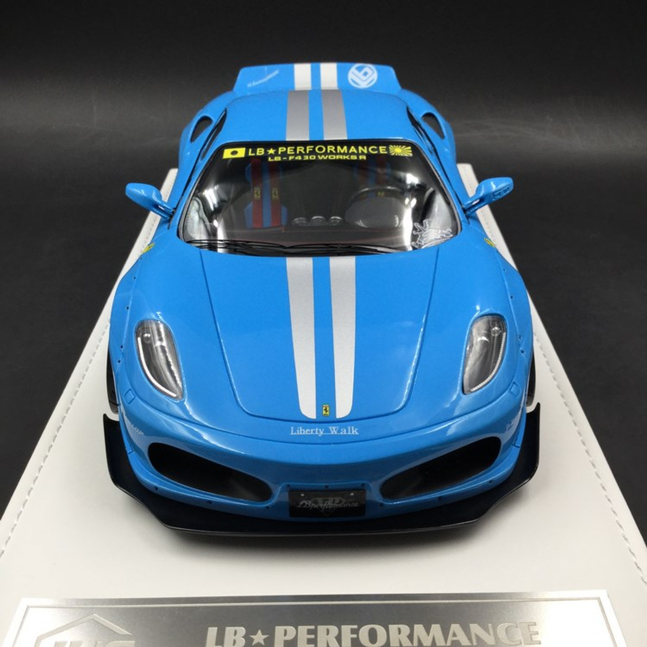  1/18 JUC Ferrari LB Works F430 Blue with Silver Stripes Limited 10 Pieces