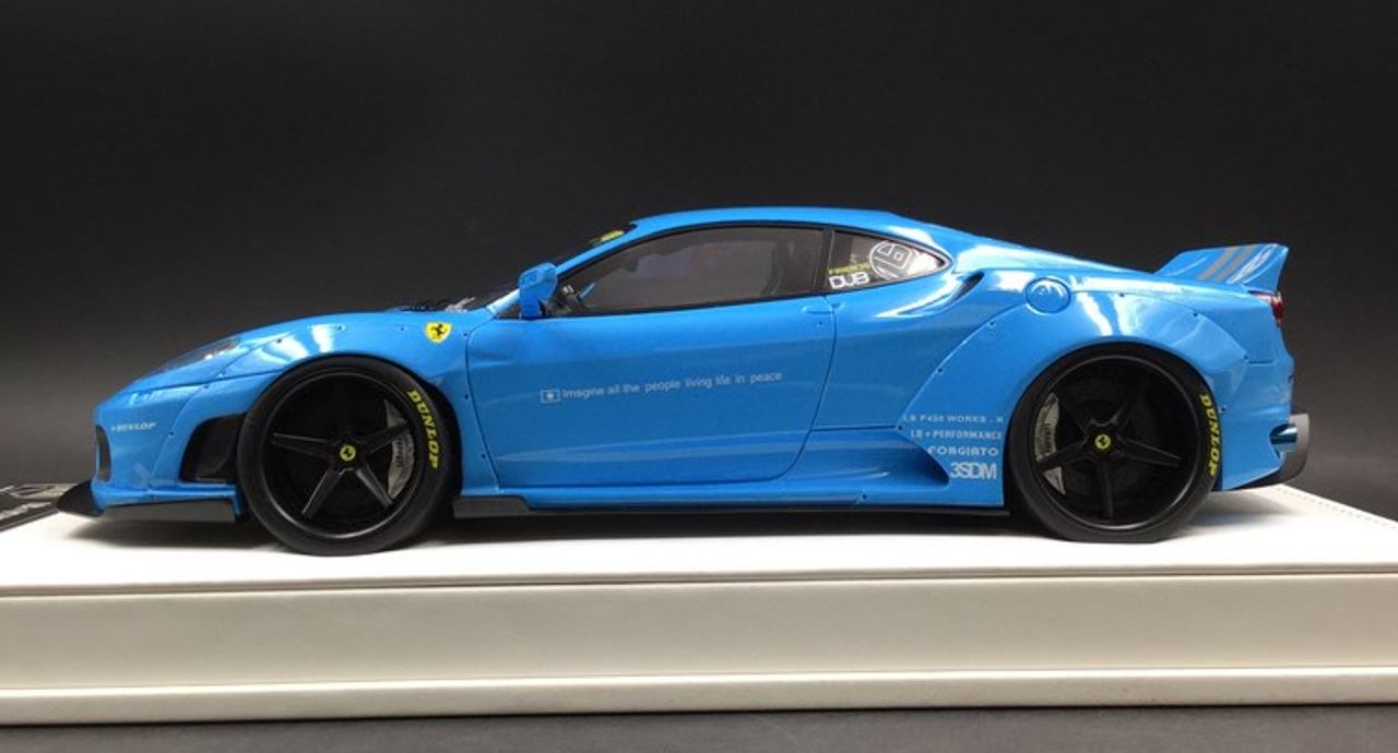  1/18 JUC Ferrari LB Works F430 Blue with Silver Stripes Limited 10 Pieces