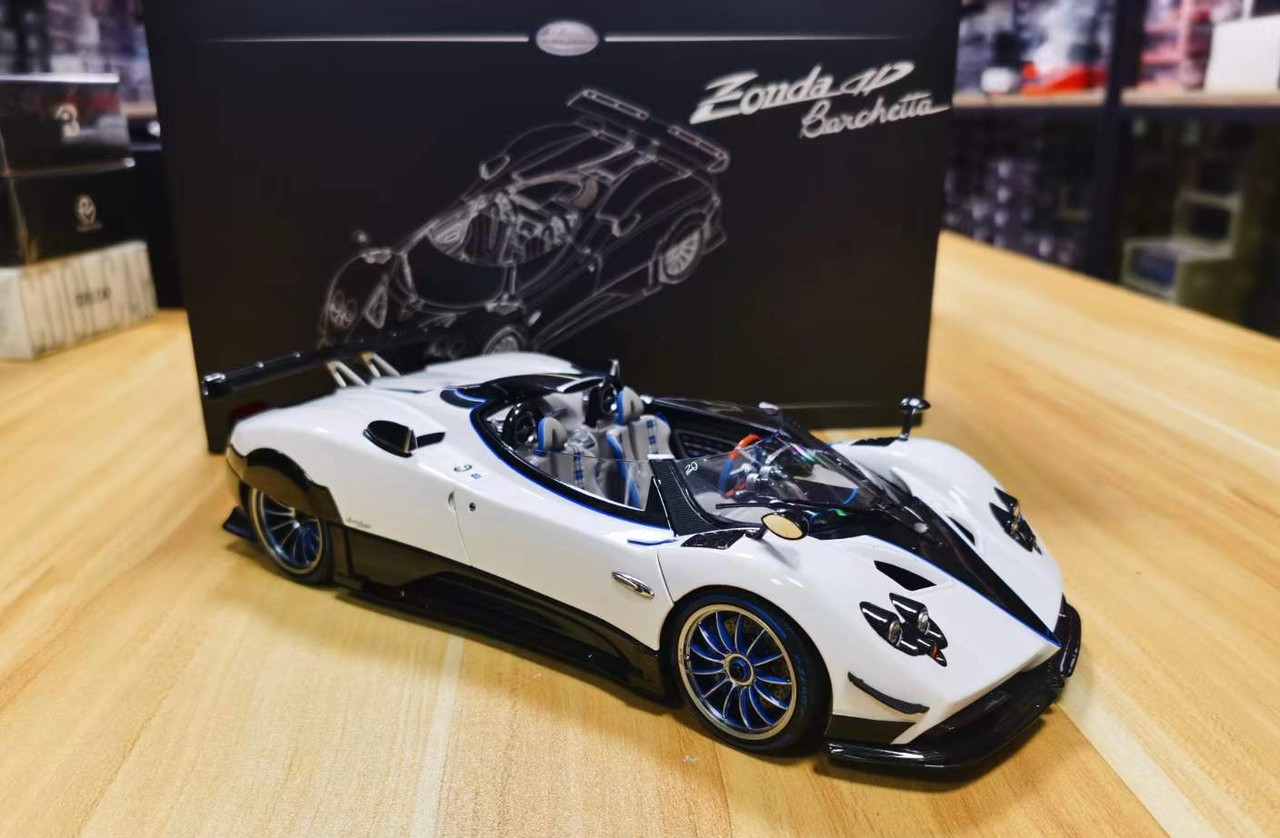 1/18 LCD Pagani Zonda HP Barchetta (White) Diecast Car Model