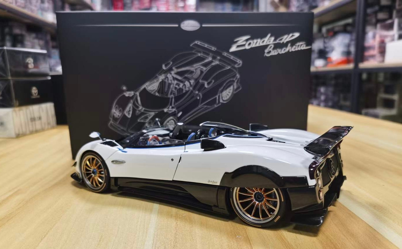 1/18 LCD Pagani Zonda HP Barchetta (White) Diecast Car Model