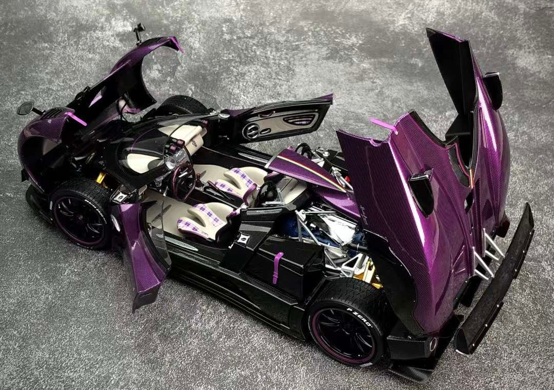 1/18 LCD Pagani Zonda HP Barchetta (Carbon Purple) Diecast Car