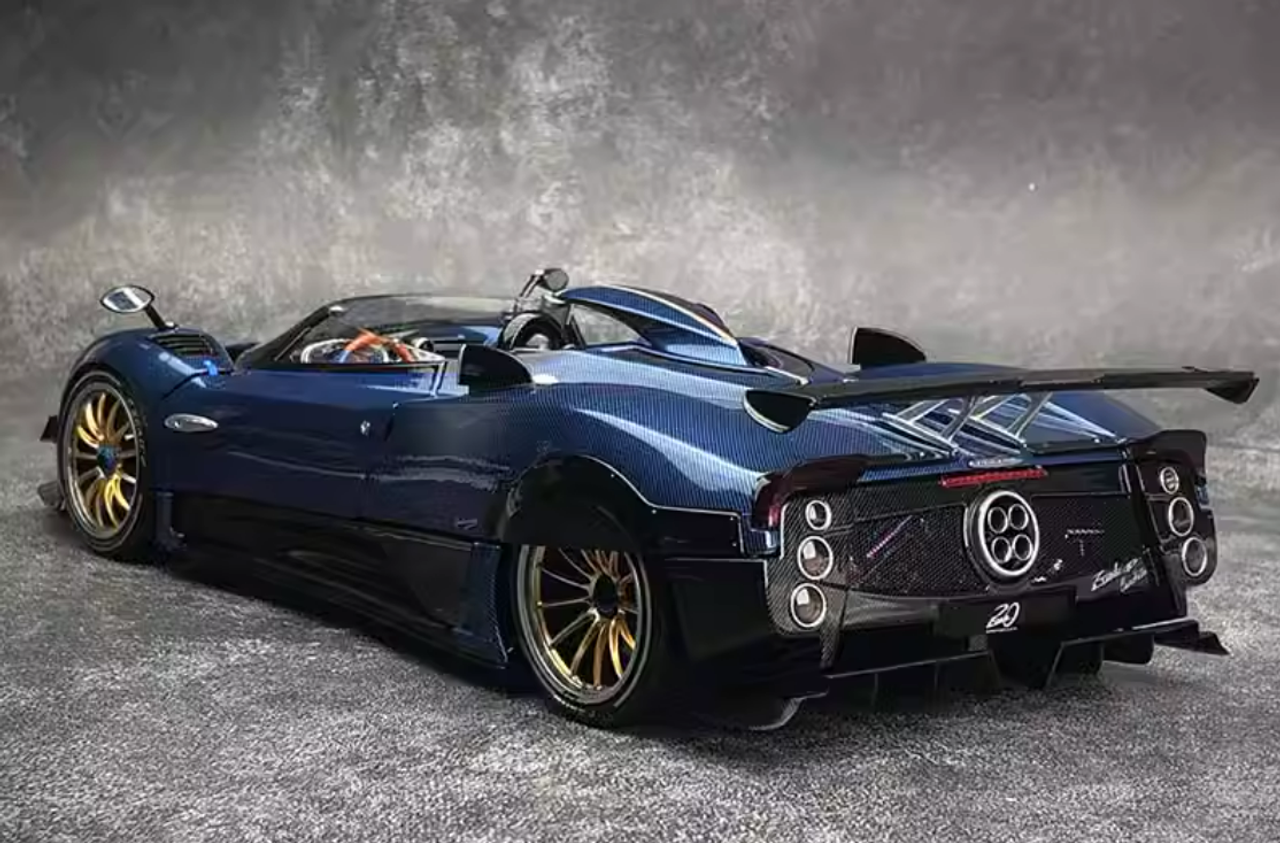 1/18 LCD 2018 Pagani Zonda HP Barchetta Baujahr (Carbon Blue) Diecast Car  Model