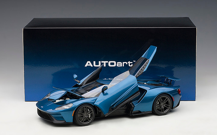 AUTOart Ford 1/18 スケールモデル 1/18 AUTOart 2017 Ford GT (Liquid Blue) Car Model - LIVECARMODEL.com