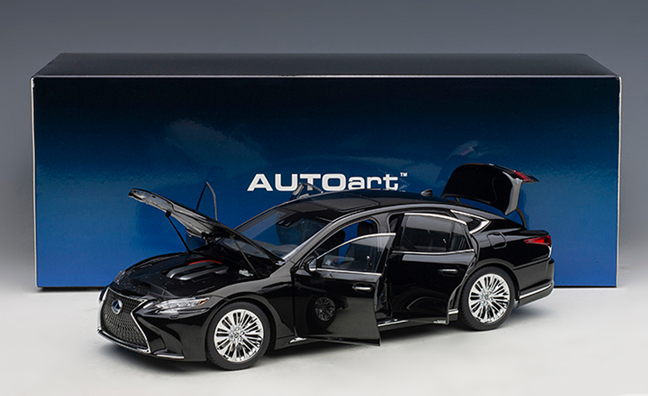 1/18 AUTOart Lexus LS LS 500h LS500h (Black with Black Interior) Car Model