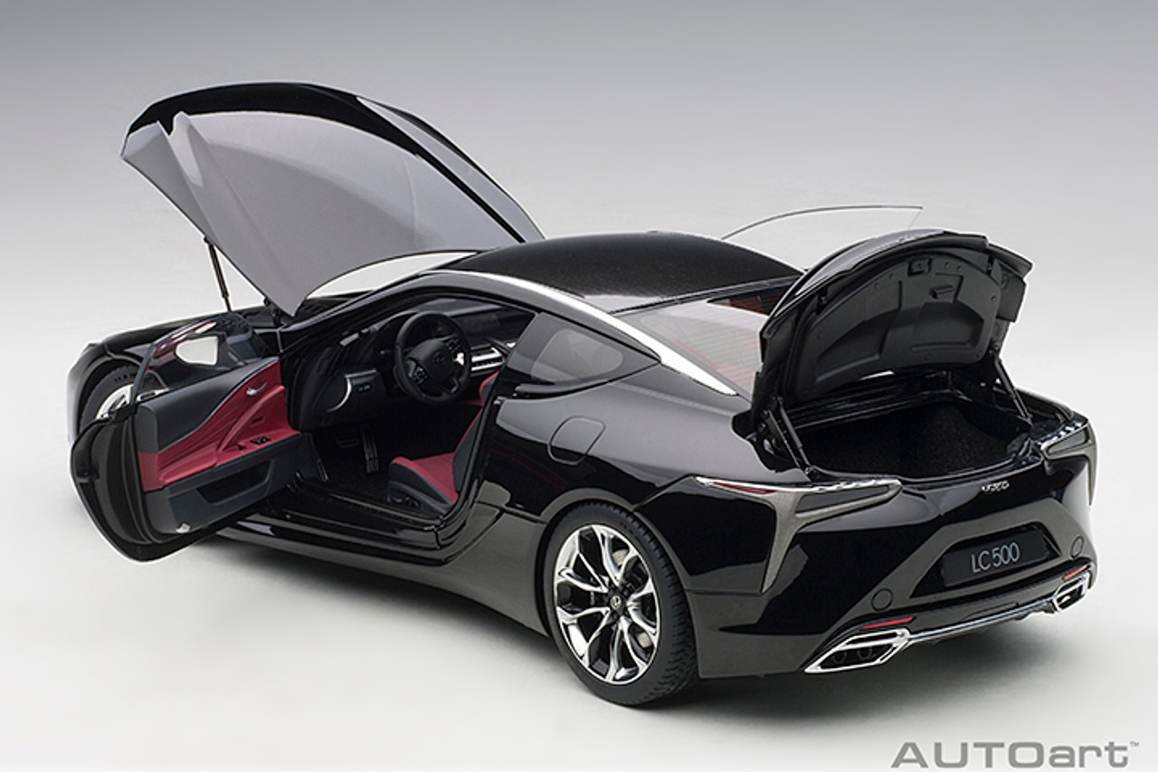 1/18 AUTOart Lexus LC 500 LC500 (Black with Dark Rose Interior) Car Model