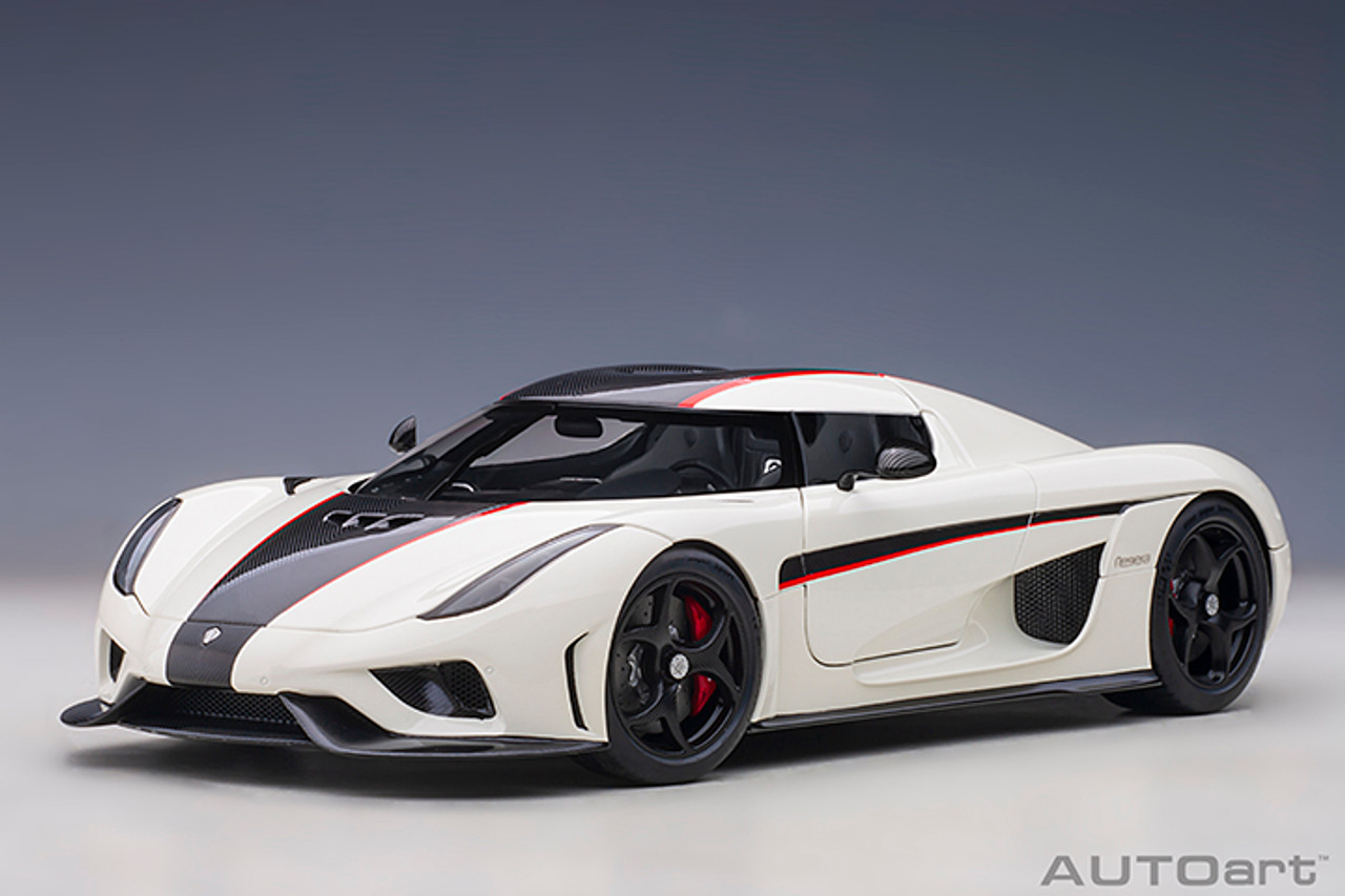 1/18 Autoart Koenigsegg Regera (White and Black Carbon) Car Model