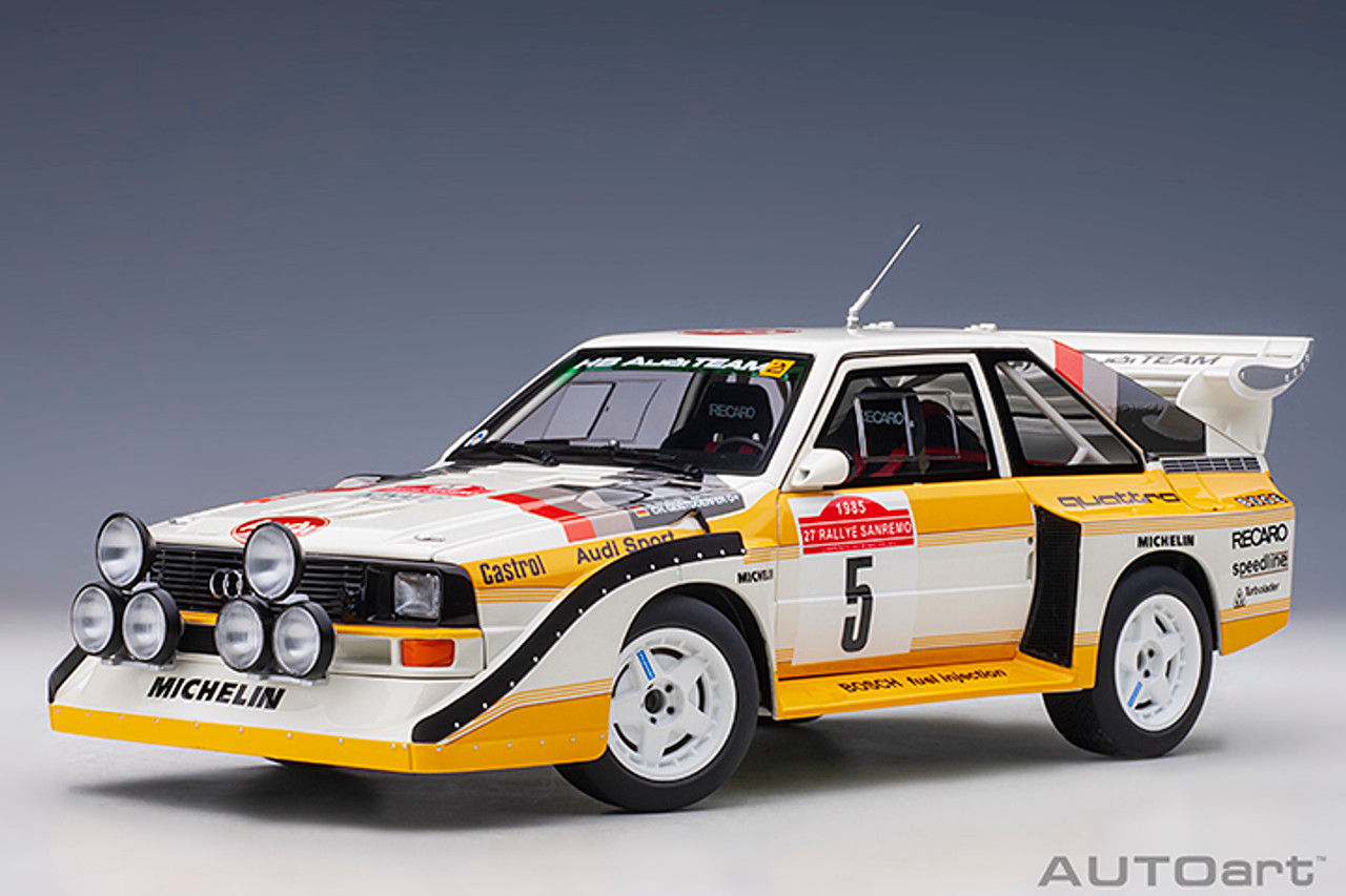 1/18 AUTOart Audi Quattro S1 RALLY SAN REMO 1985 WINNER W. RöHRL/C