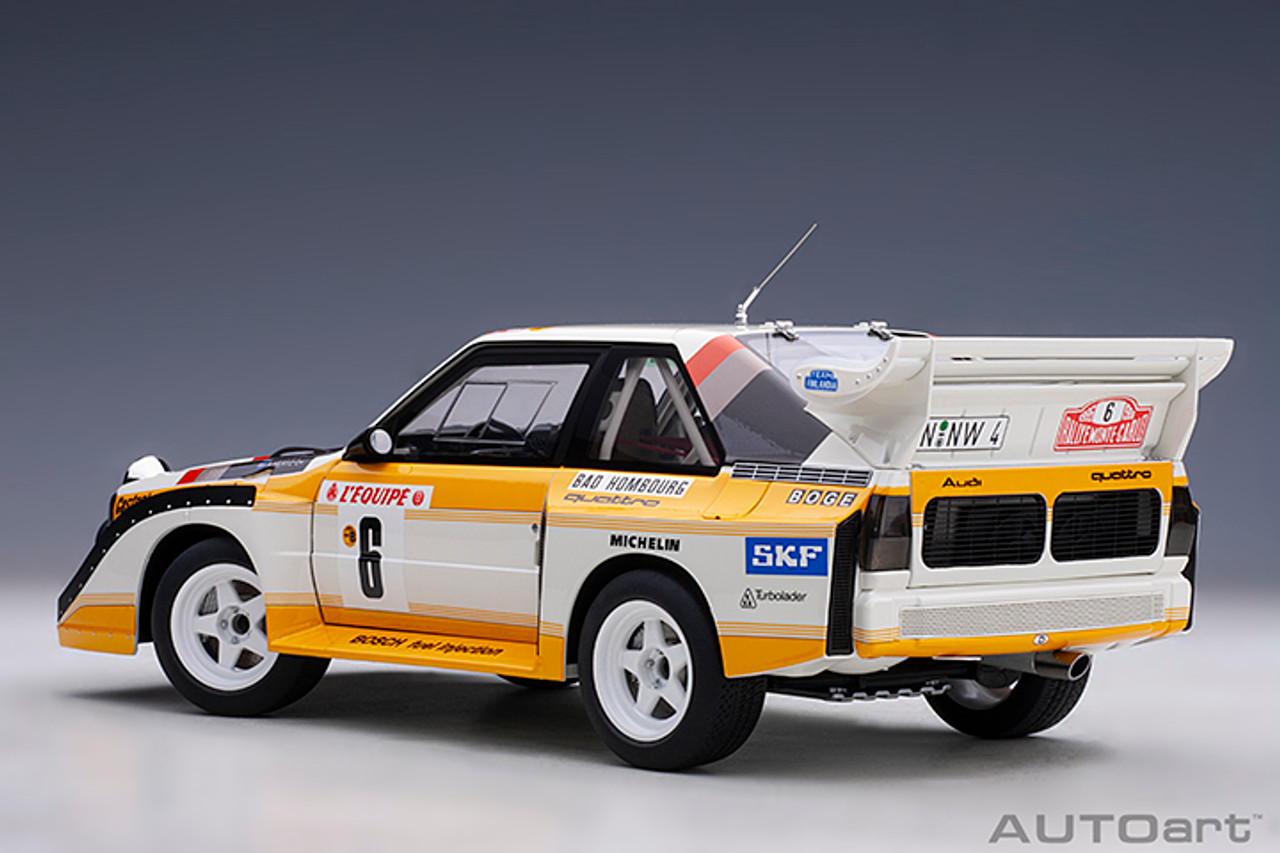 1/18 AUTOart Audi Quattro S1 RALLY MONTE CARLO 1986 H.MIKKOLA/A.HERTZ #6 Car Model