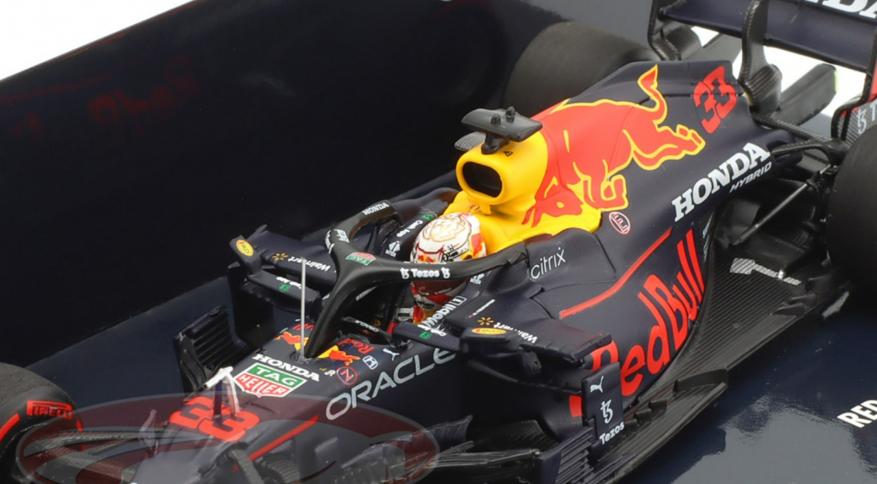 1/43 Minichamps 2021 Max Verstappen Red Bull RB16B #33 Winner Monaco GP World Champion Car Model