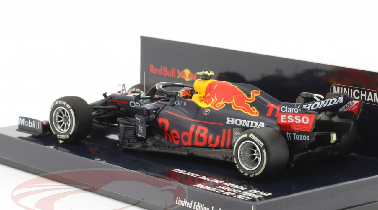 1/43 Minichamps 2021 Sergio Perez Red Bull RB16B #11 4th Monaco GP Formula 1 Car Model