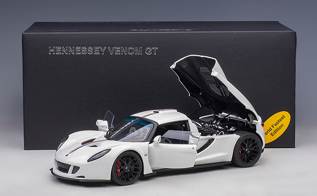 1/18 AUTOart Hennessey Venom GT Spyder World Fastest Edition (White) Car  Model