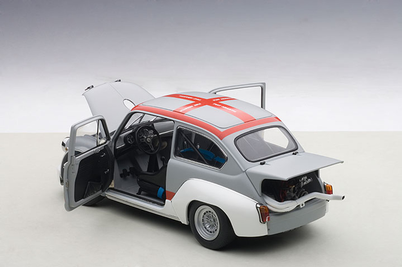 1/18 AUTOart Fiat Abarth 1000 TCR (Matte Grey with Red Stripes) Car Model