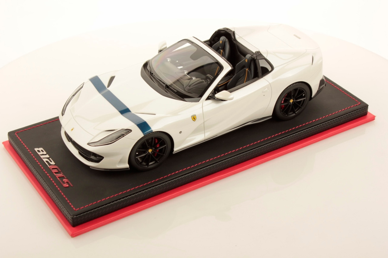 1/18 MR Collection Ferrari 812 GTS (Italia White with Blue Livery) Resin Car Model LImited 49 Pieces