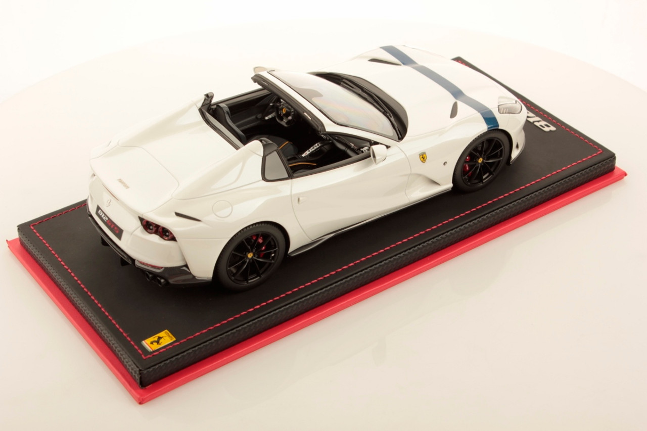1/18 MR Collection Ferrari 812 GTS (Italia White with Blue Livery) Resin Car Model LImited 49 Pieces