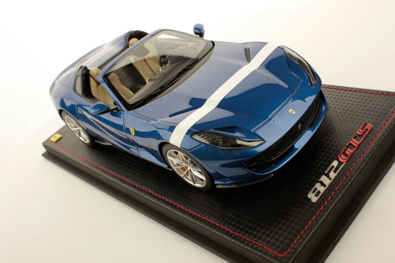 1/18 MR Collection Ferrari 812 GTS (Blue Blu Elettrico with White Livery) Resin Car Model LImited 49 Pieces