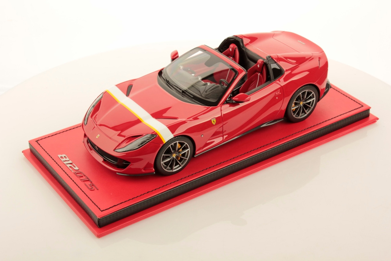 1/18 MR Collection Ferrari 812 GTS (Rosso Corsa Red with White and Yellow Livery) Resin Car Model LImited 49 Pieces