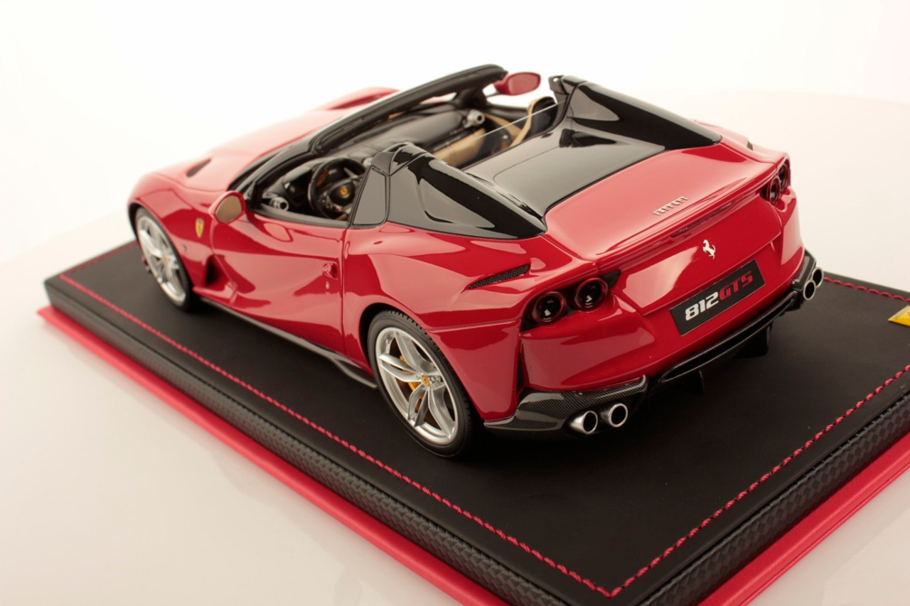 1/18 MR Collection Ferrari 812 GTS (Rosso Corsa Red with Tonneau Cover Nero DS) Resin Car Model LImited 49 Pieces