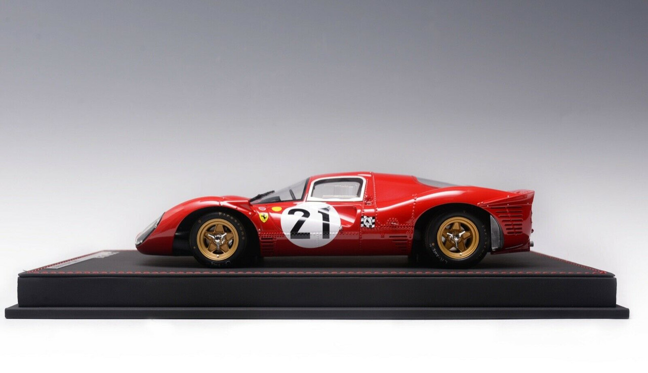 1/18 AB Models 1967 Ferrari 330 P4 24 Hours LeMans Le Mans #21 2nd Place Resin Car Model Limited 50 Pieces