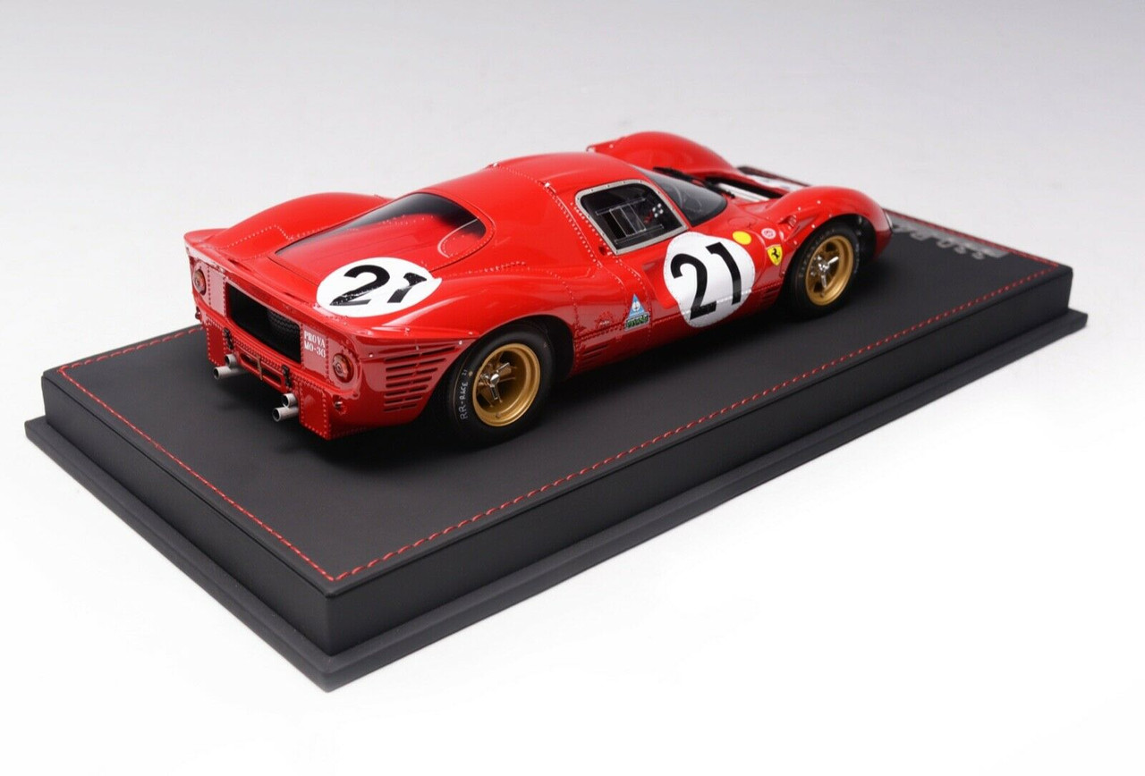 1/18 AB Models 1967 Ferrari 330 P4 24 Hours LeMans Le Mans #21 2nd