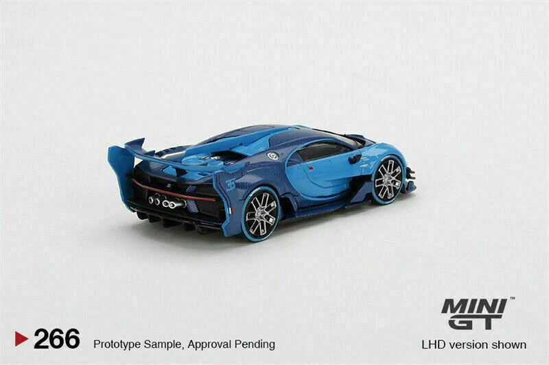 1/64 Mini GT Bugatti Vision Gran Turismo (Light Blue and Carbon Blue) Diecast Car Model