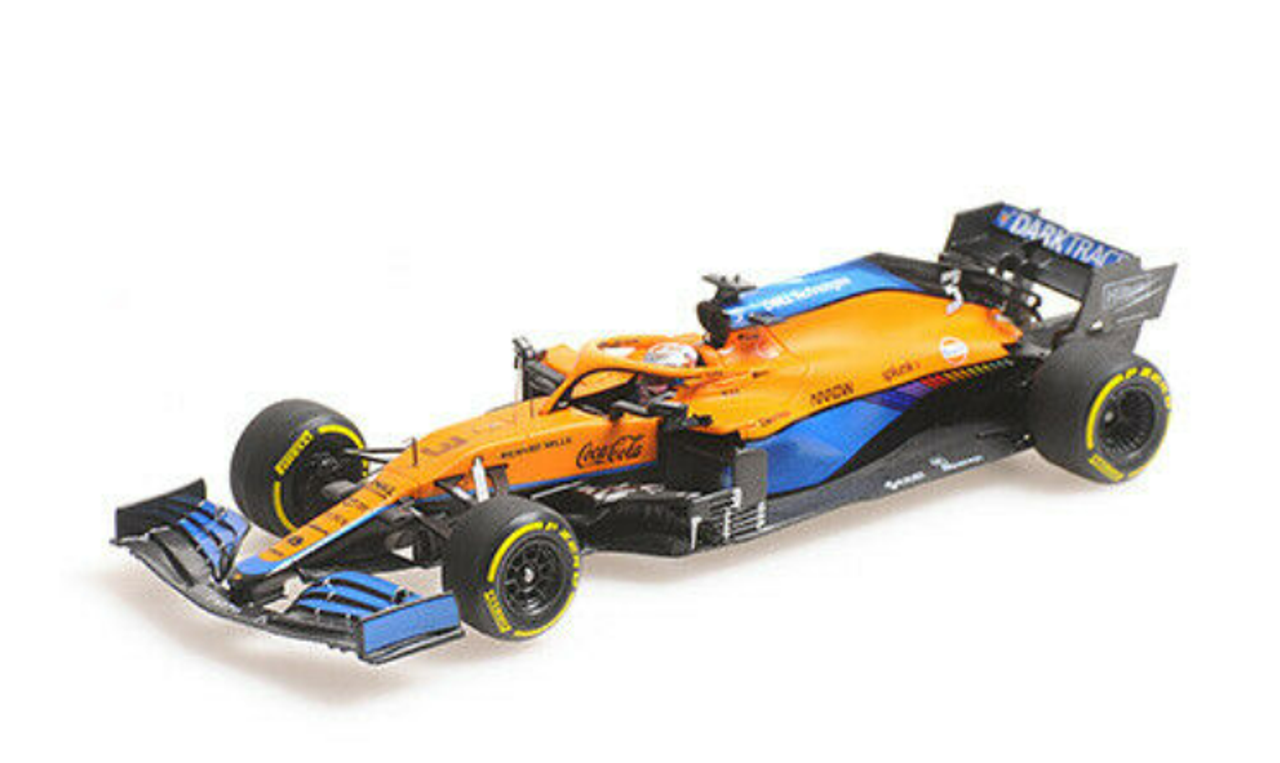 1/43 Minichamps Daniel Ricciardo McLaren MCL35M #3 7th Bahrain GP formula 1 2021 Car Model