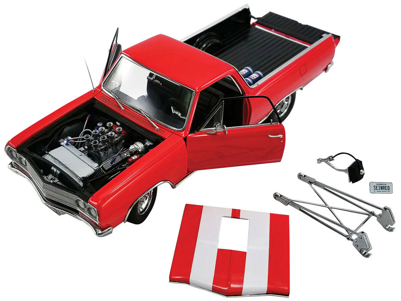 1/18 ACME 1965 Chevrolet Chevy El Camino Drag Outlaws (Red) Diecast Car Model
