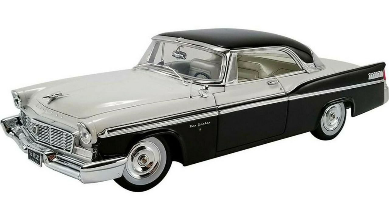 1/18 ACME 1956 Chrysler New Yorker St. Regis (Black and White) Diecast Car Model