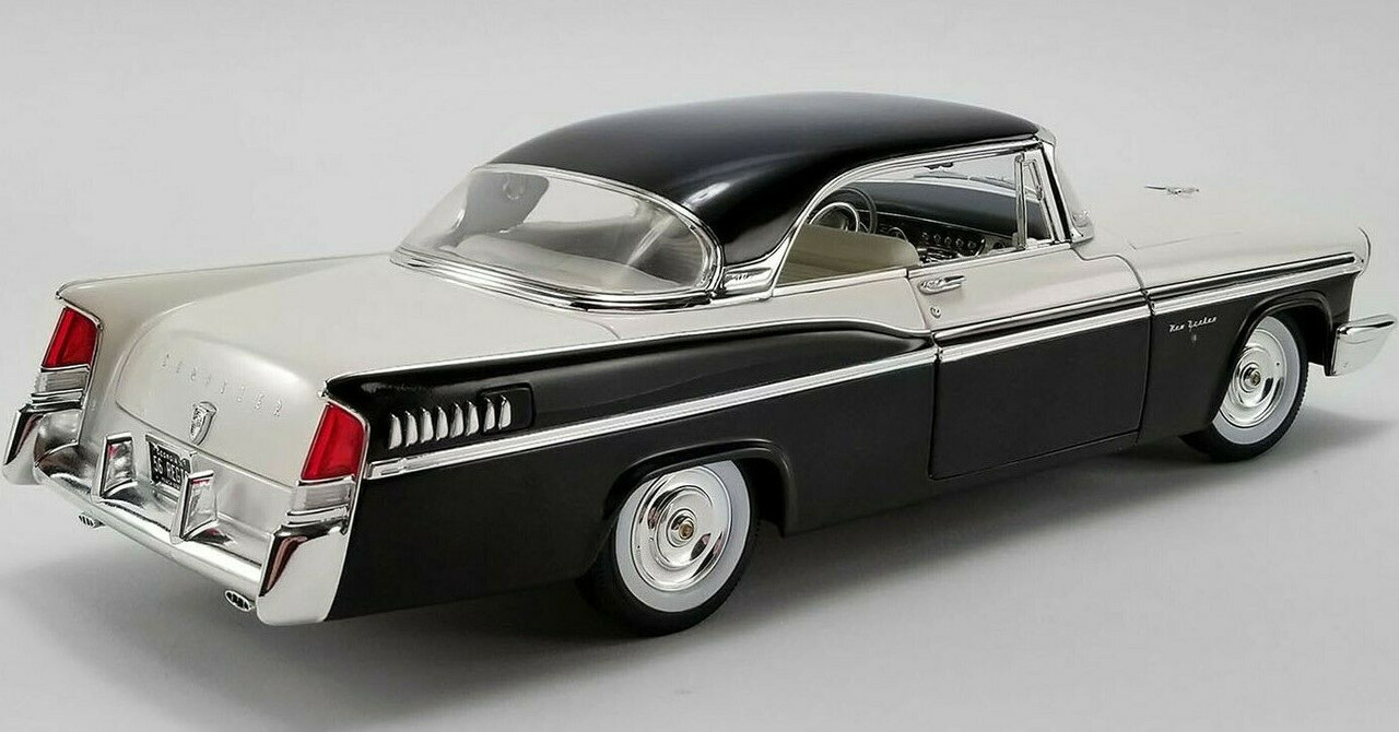 1/18 ACME 1956 Chrysler New Yorker St. Regis (Black and White) Diecast Car Model